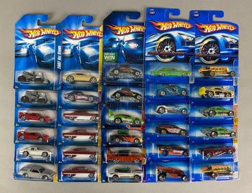 Group of 30 Mattel Hot Wheels Die-Cast Cars