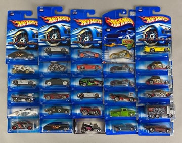 Group of 30 Mattel Hot Wheels Die-Cast Cars