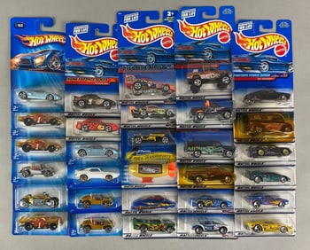 Group of 30 Mattel Hot Wheels Die-Cast Cars
