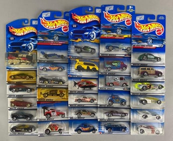 Group of 30 Mattel Hot Wheels Die-Cast Cars