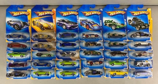 Group of 30 Mattel Hot Wheels Die-Cast Cars