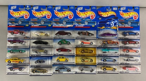 Group of 30 Mattel Hot Wheels Die-Cast Vehicles