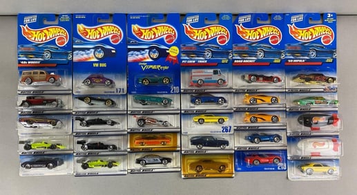 Group of 30 Mattel Hot Wheels Die-Cast Vehicles