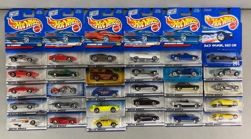 Group of 30 Mattel Hot Wheels Die-Cast Vehicles