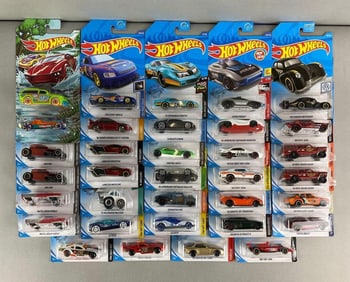 Group of 34 Mattel Hot Wheels Die-Cast Vehicles
