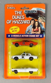 Group of 3 ERTL The Dukes of Hazzard Die-Cast Action Chase Cars
