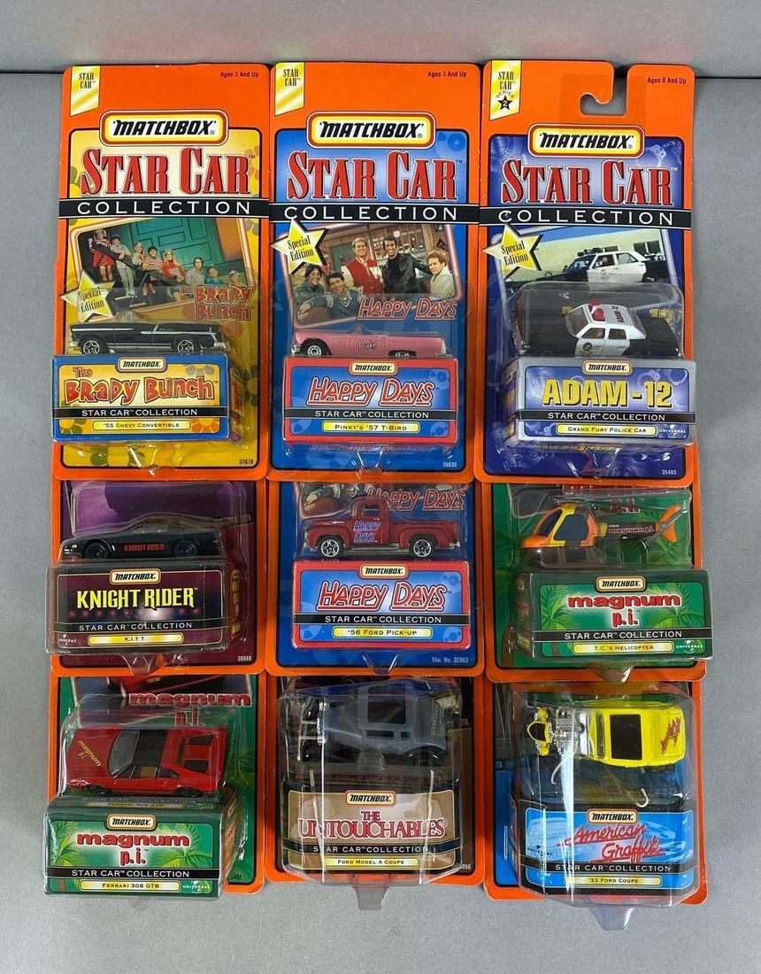 Group of 9 Mattel Matchbox Star Car Collection Die-Cast Vehicles (1 of 3)