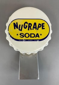 Vintage Nu-Grape Soda Bottlecap Advertising Register Topper