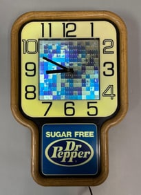 Sugar Free Dr Pepper Light-Up Motion Advertising Clock