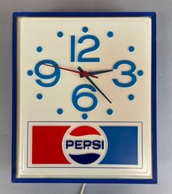 Pepsi Cola Light-Up Advertising Clock