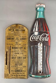 Group of 2 Vintage Advertising Thermometers