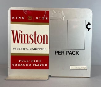 Winston / Salem Cigarettes Double Sided Metal Advertising Sign
