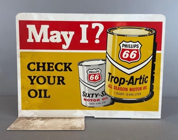 Phillips 66 Station Double Sided Metal Advertising Sign