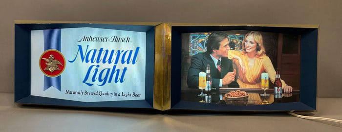 Anheuser Busch Natural Light Light-Up Advertising Sign