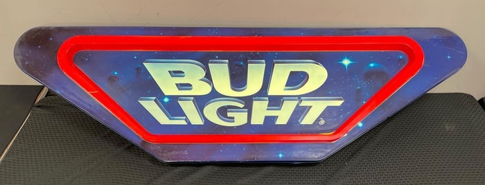 Bud Light Beer Star Wars Style Light-Up Advertising Sign