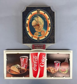Group of 2 Coca-Cola Advertising Signs