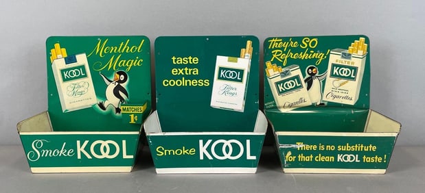 Group of Kool Cigarettes Metal Advertising Displays