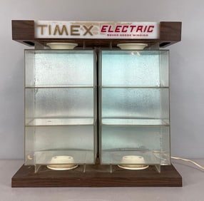 Timex Electric Watches Light-Up Advertising Display Cabinet
