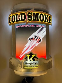 KettleHouse Cold Smoke Scotch Ale Light-Up Beer Advertising Sign