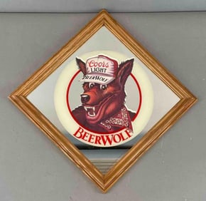Coors Light BeerWolf Advertising Mirror