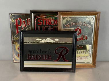 Group of Beer Advertising Mirrors
