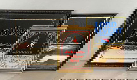Group of Whiskey Advertising Mirrors