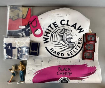 Group of Assorted Alcohol Advertising Items