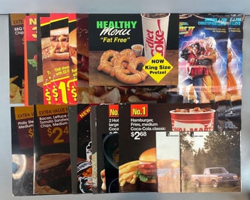 Group of Coca-Cola Walmart Menu Item Advertising Signs and More