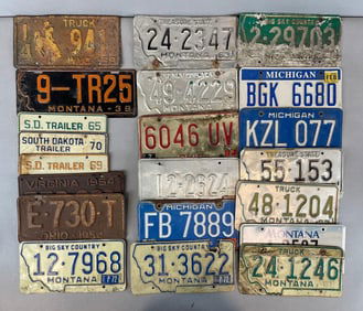 Group of Montana and More License Plates