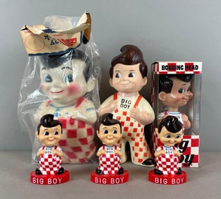 Group of Big Boy Mascot Bobbleheads and Figures
