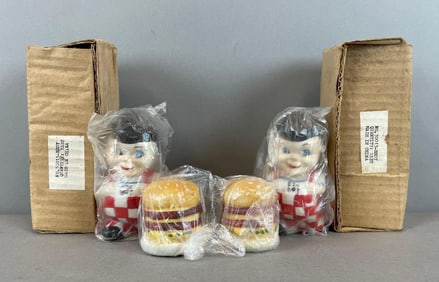 Group of 2 Big Boy and Hamburger Salt and Pepper Shaker Sets