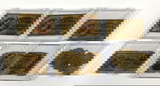Group of 6 1860’s Civil War Paper Currency
