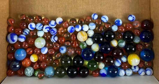 Group of 50+ Assorted Marbles