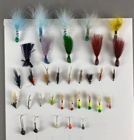 Group of 34 Vintage Fly Fishing Lures