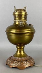 Electrified Brass Kerosene Lamp Base