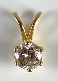 10K Gold Diamond Necklace Pendant