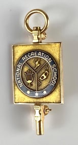 10K Gold National Recreation School Pin