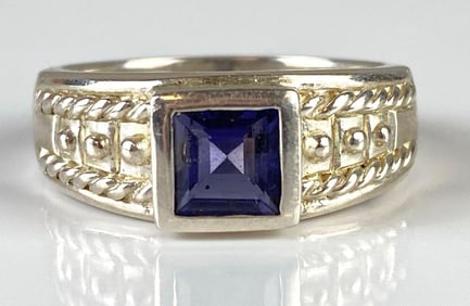 Judith Ripka Sterling Silver Blue Iolite Ring