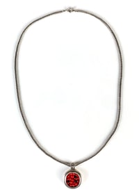 950 Sterling Silver Huayruro Seeds Pendant Necklace