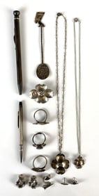 Group of Sterling Silver Jewelry and More