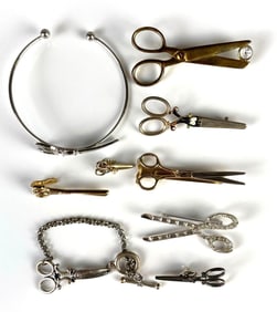 Group of Scissor Costume Jewelry