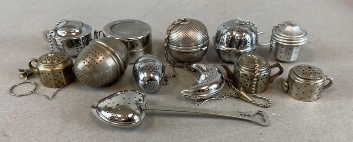 Group of Tea Strainers