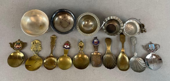 Group of Tea Caddy Spoons and More