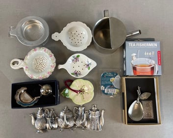 Group of Tea Strainers and More