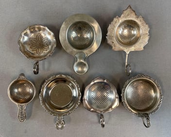 Group of Vintage Tea Strainers