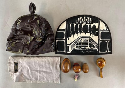 Group of Wood Darning Eggs and More