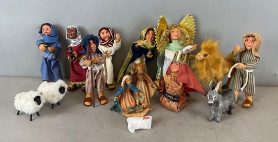 Vintage Poseable Nativity Scene