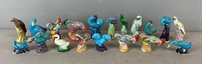 Group of Vintage Porcelain Chinese Bird Figurines