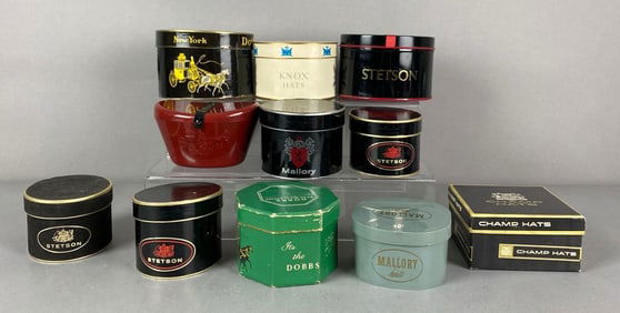 Group of Salesmen Sample Hats Boxes