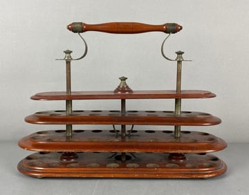 Vintage Sanitary Communion Outfit Wood Glasses Holder